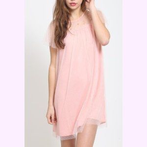 Very J Blush Sweet Love Coral Shift Dress